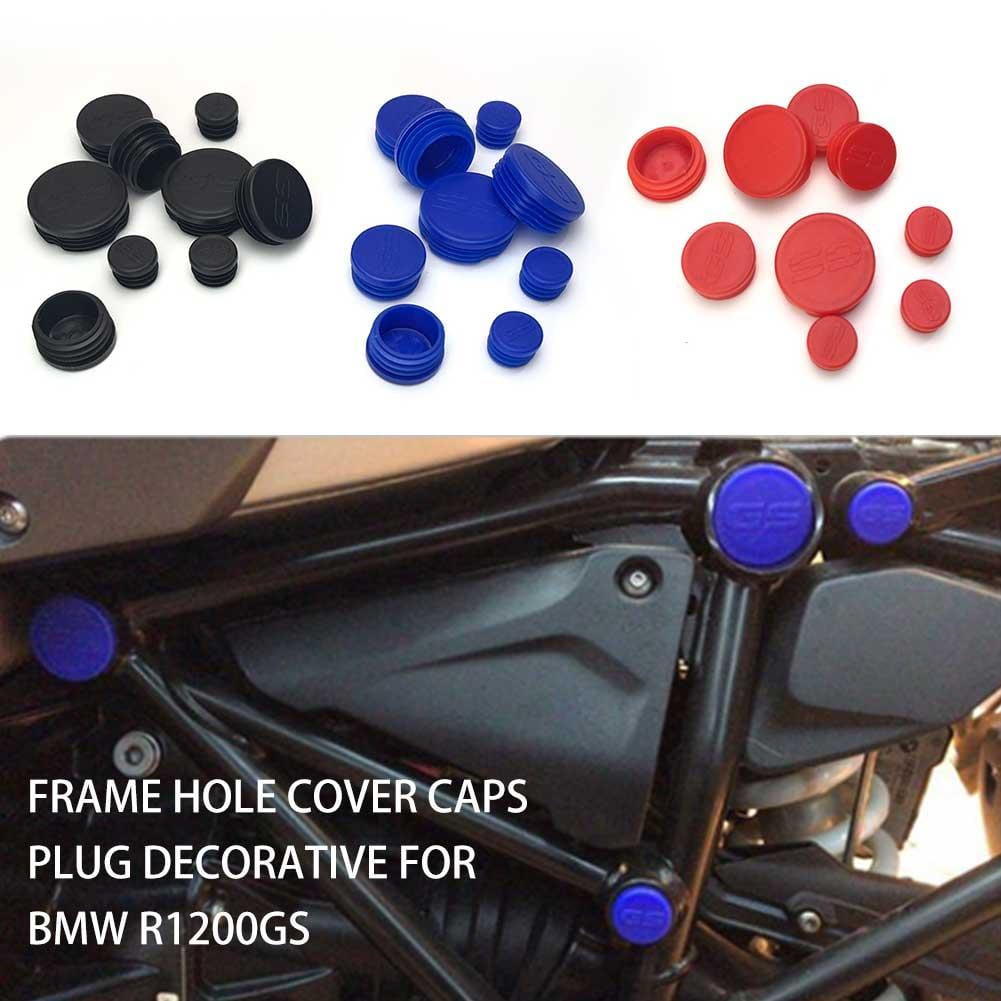 Decorative for BMW R1200GS R 1200 GS R1200 GS LC Adventure 2013 2014 2015 2016 2017 2018 Frame Cap Set Coaste 9PCS Motorcycle Frame Hole Cover Caps Plug
