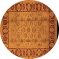 thumbnail image 1 of Ahgly Company Indoor Round Oriental Orange Traditional Area Rugs, 4' Round, 1 of 4