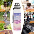 thumbnail image 7 of Aircraft Clouds Pink Airplane Sports Water Bottle Portable Travel Mug 32oz BPA Free Leak Proof Straw Transparent Tritan for Gym Yoga Cycling Camping, 7 of 7