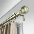 thumbnail image 2 of 1" Dia Adjustable 170"-240" Curtain Rod with Riona Finials - Light Gold,(100-04-1604), 2 of 3