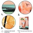 thumbnail image 3 of Designart "Cocktail Colorful Drink Minimalistic wall art V" Food & Beverage Floater Framed Wall Decor, 3 of 7