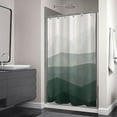 thumbnail image 4 of Designer 36 x 72 Inches Shower Curtain, Popular Shower Stall Curtain, Ombre Dark Green Fabric Shower Curtains for Bathroom Decor, Contemporary Bathroom Curtains, Dark Green, 4 of 6