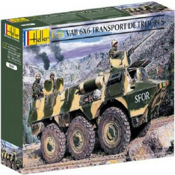 Heller VAB 6 x 6 Transport De Troupes Military Land Vehicle Model Building Kit