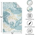 thumbnail image 3 of Dreamtimes Flowers Fishes Horse Mermaids Kitchen Towels Set of 4 Dishcloths Hand Towels Tea Towels Ultra Absorbent for Cleaning Washing Drying Dishes Tableware 28'' x 18'', 3 of 7