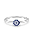 thumbnail image 2 of Evil Eye Ring Blue Sapphire Round CZ 925 Sterling Silver Size 10, 2 of 2