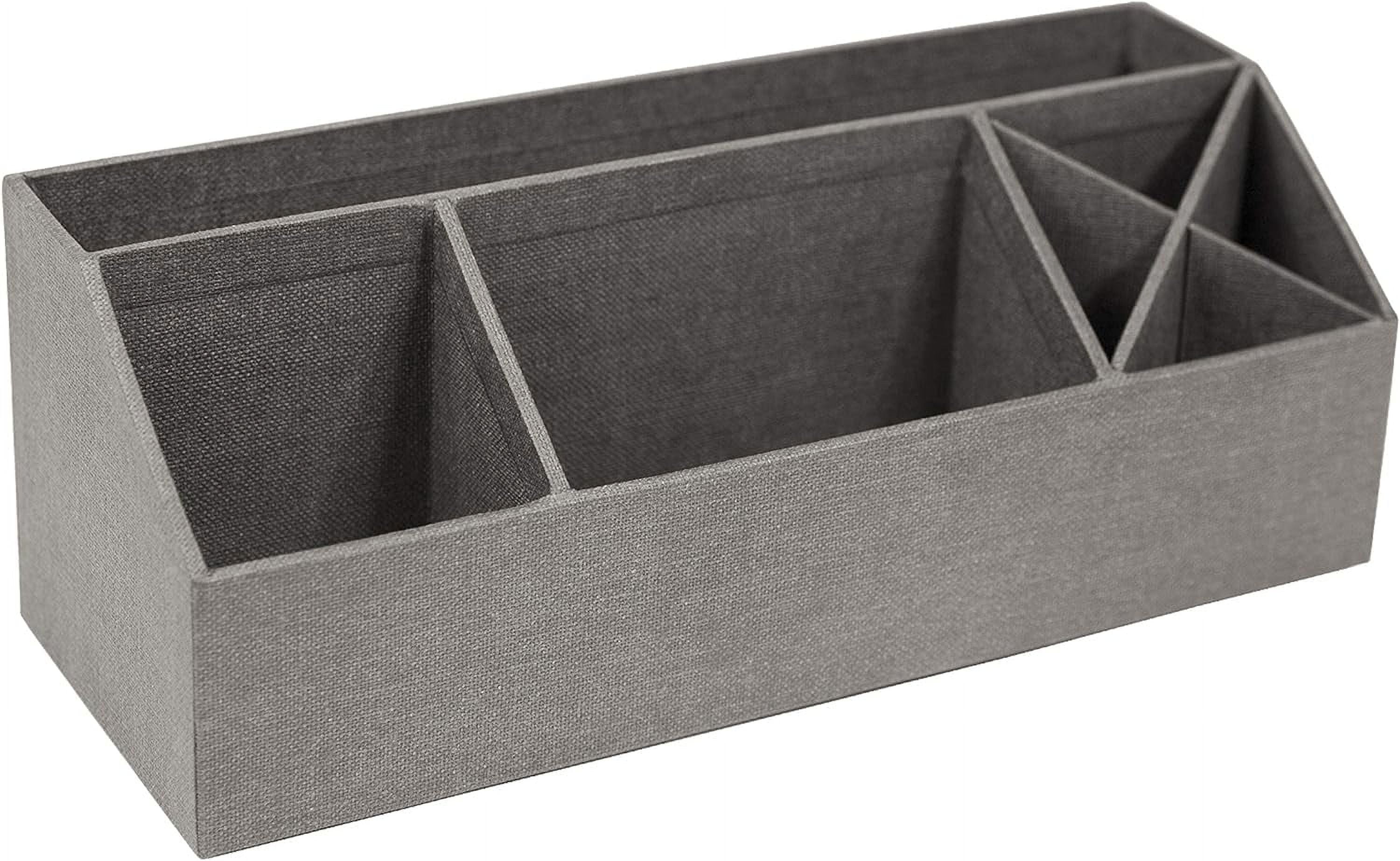 Bigso Elisa Desktop Organizer | Durable Office Desk Organizer | Canvas Gray