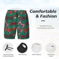 thumbnail image 3 of Gaeub red and green bow tie Print Mens Swim Trunks with Compression Liner,Board Shorts Quick Dry,Beach Swimwear with Pockets-XX-Large, 3 of 6