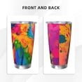 thumbnail image 3 of Fotbe Colorful Parrot Jungle Dream A Pattern 20 oz Tumbler Stainless Steel Vacuum Insulated Coffee Ice Cup Double Wall Travel Flask Leak-proof Coffee Cup-Straw Two-piece Set, 3 of 8