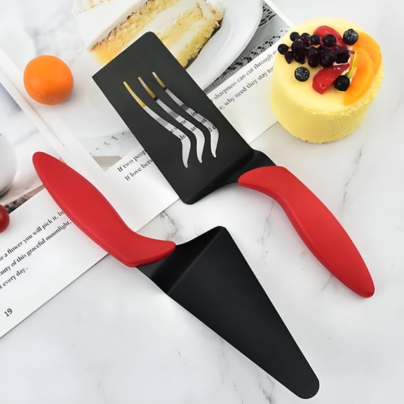 ACDANC 2Packs Pie Server and Cake Server Set - Serrated Spatula with Elegant Ergonomic Handles for Cutting and Serving Desserts,Brownies,Lasagna
