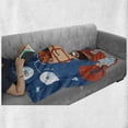 thumbnail image 5 of Nerd Soft Flannel Fleece Throw Blanket, Happy Web Developer with His Brain Open Coding Computers Concept Geek, Cozy Plush for Indoor and Outdoor Use, 50" x 70", Sea Blue and Multicolor, by Ambesonne, 5 of 5