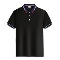 thumbnail image 1 of Gibobby Polo Casual para Hombre Camisas polo de moda para hombre, estilo casual, manga larga, para golf, color block algodón(Negro,XG), 1 of 2