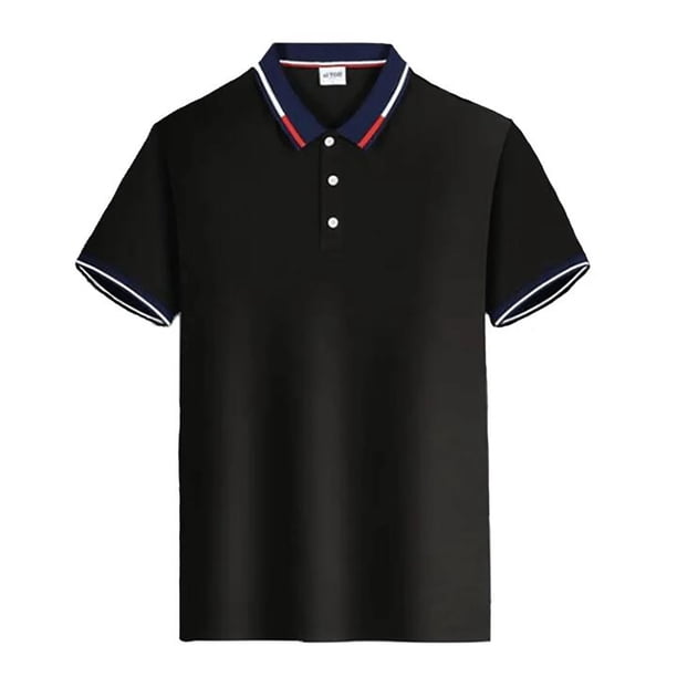 Gibobby Polo Casual para Hombre Camisas polo de moda para hombre, estilo casual, manga larga, para golf, color block algodón(Negro,XG)