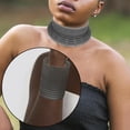 thumbnail image 4 of KLKCMS Bracelet Ras du Cou Africain Col Long Collier Bangle pour Halloween Gris, 4 of 9