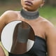 thumbnail image 4 of Gargantilla nacional africana, collar, pulsera, brazalete, joyería con estilo ajustable Gris, 4 of 9