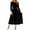 Black, variant on IWRICH Velvet Dress for Women 2025 Fall Christmas Holiday Dress 3/4 Sleeves Party Formal Dress XL