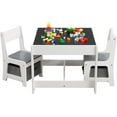 thumbnail image 2 of Kids Table and Chair Set, 3 in 1 Wooden Activity Table with Storage Drawer for Toddlers Drawing, Reading, Crafts, 2 in 1 Detachable Tabletop Table Set for Nursery, Playroom, 2 of 5