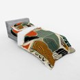 thumbnail image 2 of Ambesonne Monstera Bedding Set 3 Pcs, Abstract Boho Mid Century, TwinXL, Burnt Orange Pale Khaki, 2 of 2