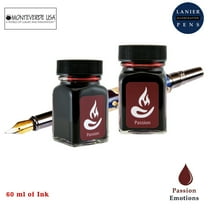 Monteverde 60ml Emotions Fountain Pen Ink Bottle (30ml Passion Burgundy G309PB Ink Bottle - Pack of 2)