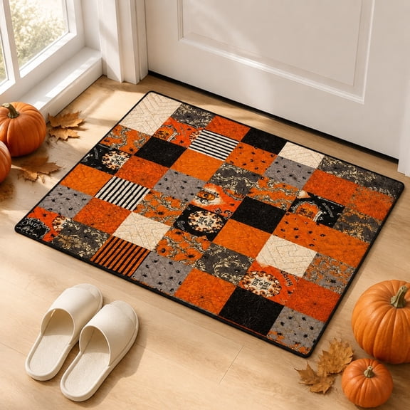Halloween Throw Blanket Vintage Scaredy Cats Flannel Blanket Soft Pumpkins Skeletons Blanket Retro Witchy Blanket Rustic Farmhouse Halloween Decoration for Sofa Bed Holiday Party Gifts