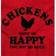thumbnail image 2 of Chickens Make Me Happy Funny Country Crewneck T Shirts Boy Girl Teen Brisco Brands S, 2 of 6