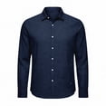 thumbnail image 4 of JAJAHO Mens Dress Shirts Textured Linen Long Sleeve Business Casual Button Down Collared Shirt Formal Wedding Wear Classic Tops, 4 of 4
