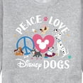 thumbnail image 3 of Disney Classics - Cats & Dogs - Peace Love Disney Dogs - Men's Crew Neck Fleece Pullover, 3 of 5