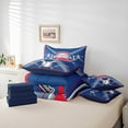 thumbnail image 5 of Feelyou Baseball Player Kids Twin Bedding Sets 7-Piece, Modern Ball Game Bedding Comforter Set, Blue Red Cartoon Sports Reversible Sheet Sets, Ultra Soft Bedroom Decor, 5 of 7