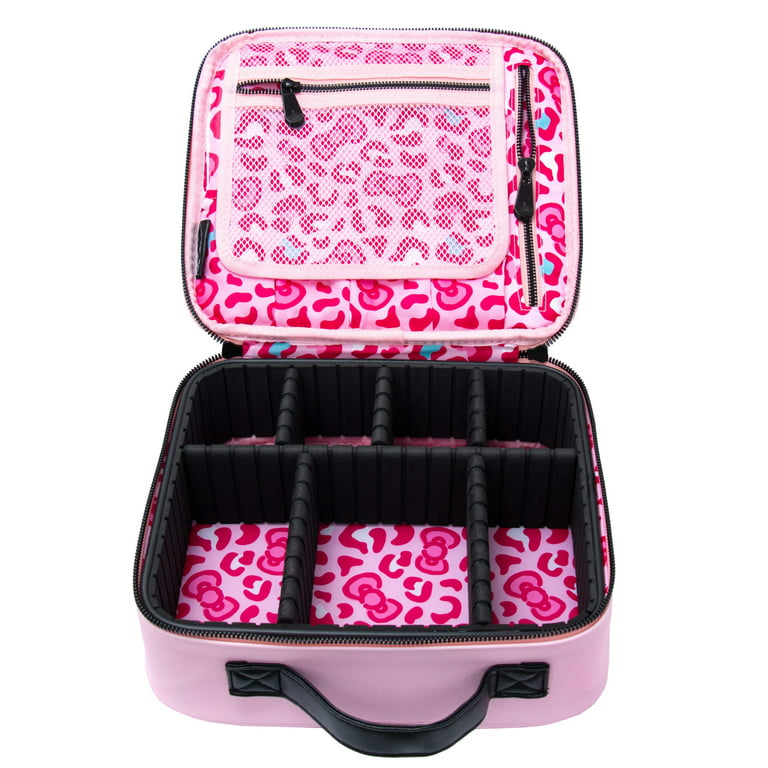 Blush/Pink Large Travel Beauty Case in cotton, My Vanity, Monogram
