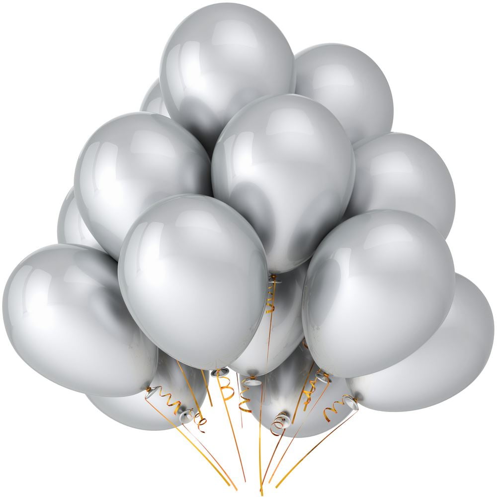 silver balloons