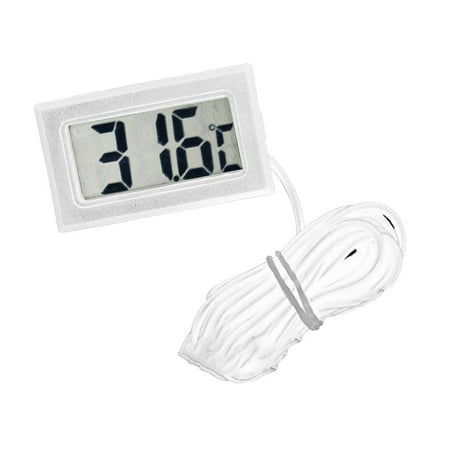 

Goodhd Digital LCD Thermometer Temperature Meter Gauge with Waterproof Sensor Probe White