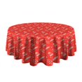 thumbnail image 5 of Christmas Round Tablecloth 70x70in(178x178cm) – Waterproof Polyester Table Cover with Full Print Design, Wrinkle Resistant & Washable for Kitchen Dining Party Decor, 5 of 6