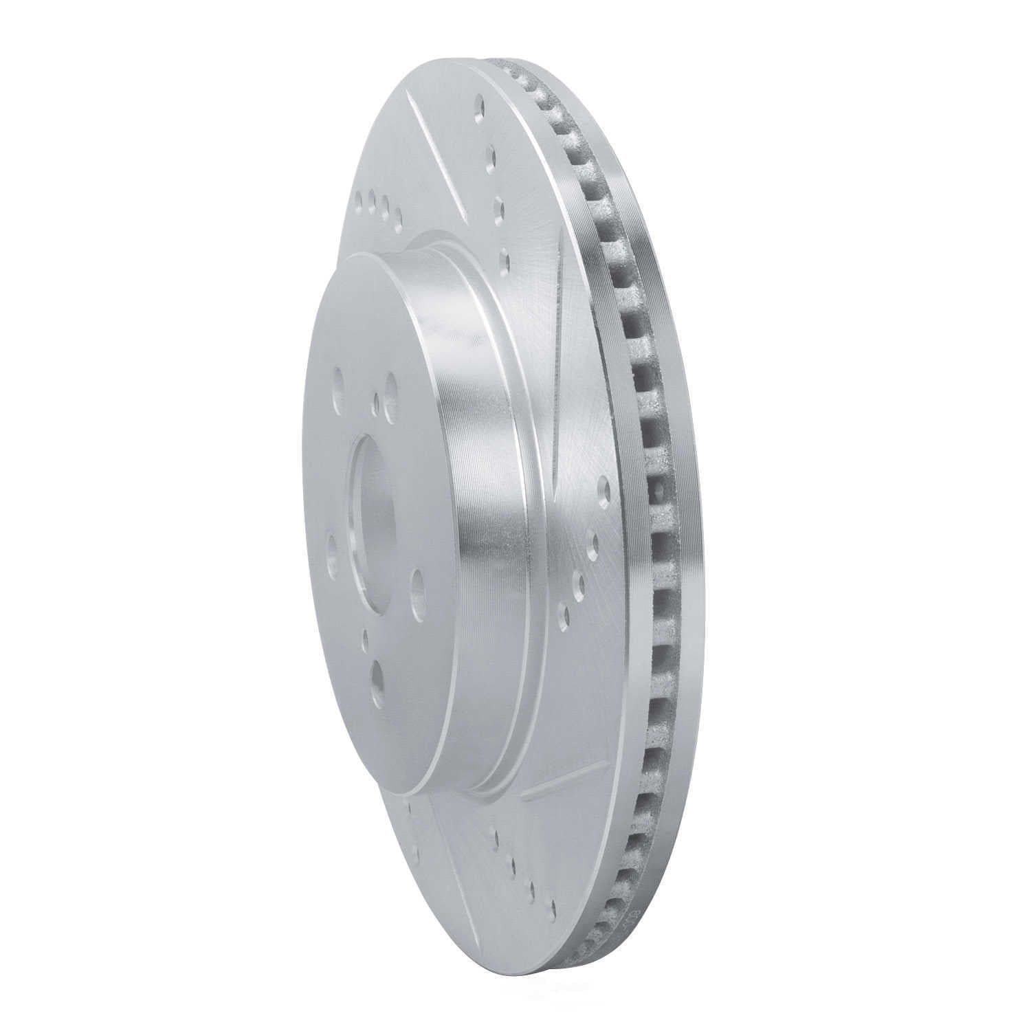 Dynamic Friction Company 631-76155R DFC Brake Rotor - Drilled And Slotted - Silver
