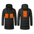 thumbnail image 2 of WXLWZYWL Mens Heated Jacket Soft Hooded Shell Heating Coat Windproof USB Charging Intelligent Heating Ski Down Outerwear, 2 of 6