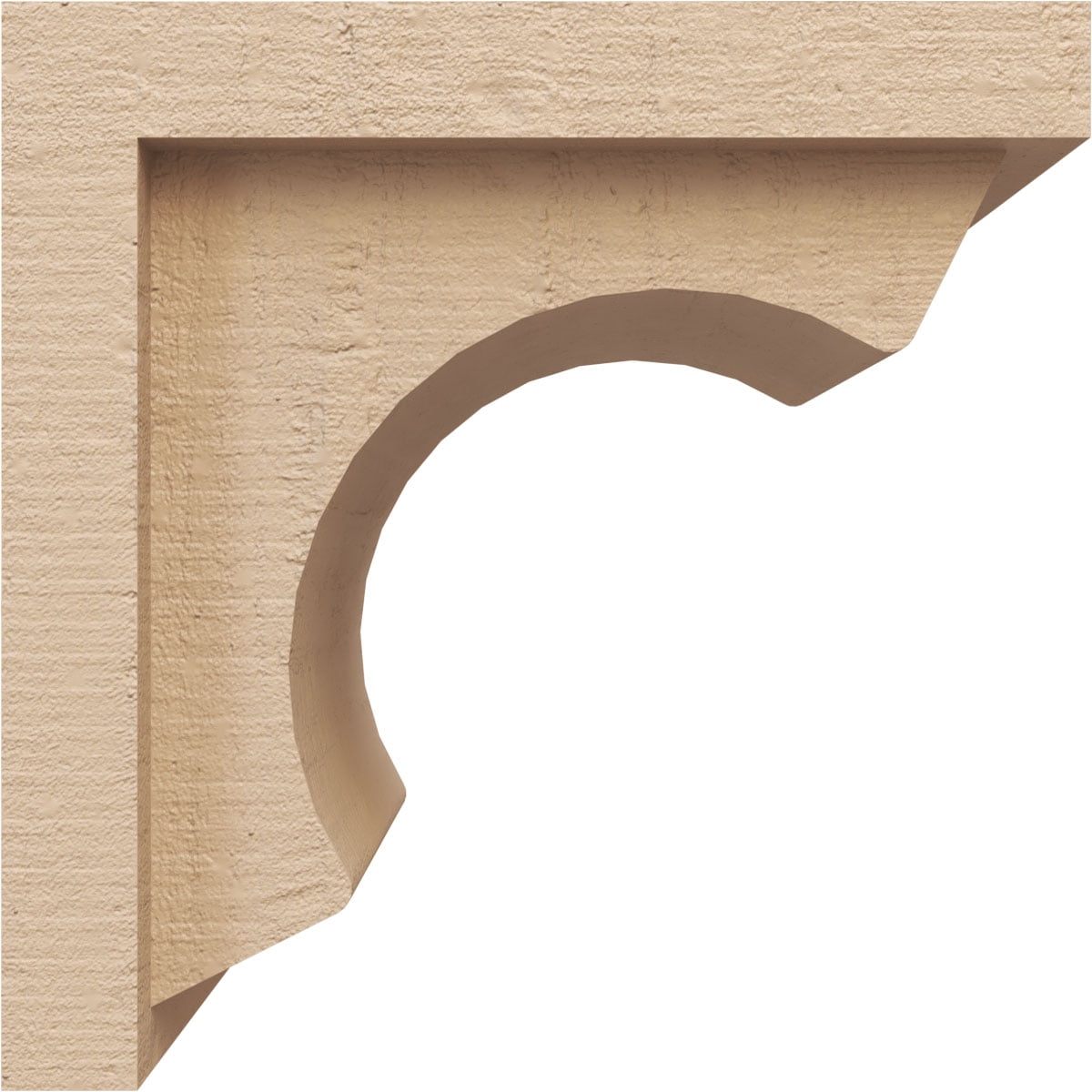 7"W x 7"D x 7"H Wide Emerson Rough Cedar Woodgrain TimberThane Corbel, Primed Tan