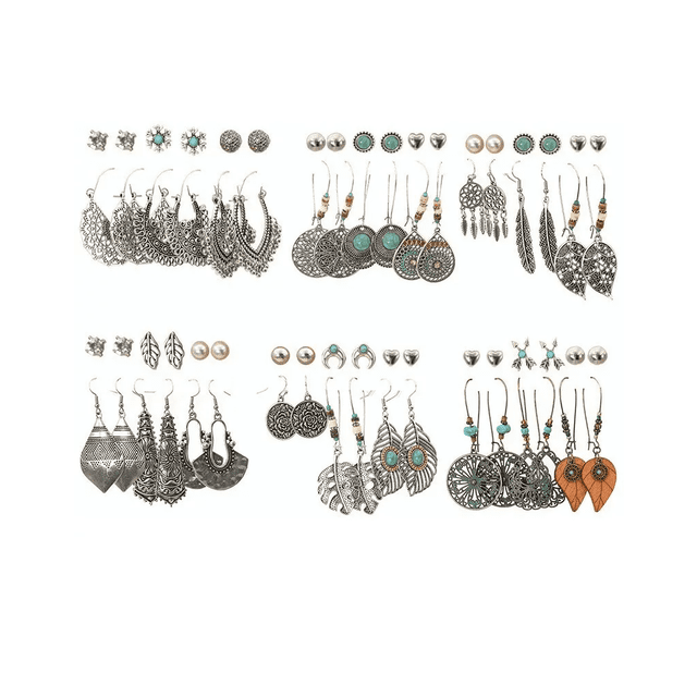 36 Pares Bohemios Pendientes Vintage Pendientes Largos