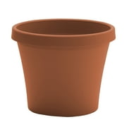Bloem Terra Pot Round Planter: 10" - Terra Cotta Color, (Saucer Not Included) Matte Finish, Durable Resin, Traditional Style Pot, For Indoor and Outdoor Use, Gardening