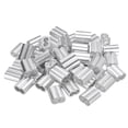 thumbnail image 1 of 60Pcs Aluminum Crimping Loop Sleeve for 3/8" Diameter Wire Rope, Double Ferrule Wire Rope Sleeve for Cable Line End, 1 of 6