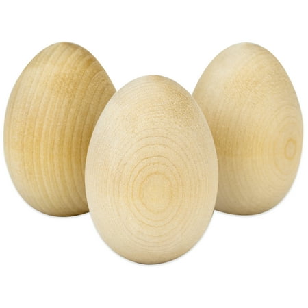 UPC: 0081187085943 | Hygloss Wood Eggs 1.75 X2.5 3/Pkg-