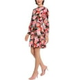 thumbnail image 5 of DONNA MORGAN Women's Mock Neck Long Sleeve Floral Print Shift Mini Dress (Pink, 12), 5 of 7