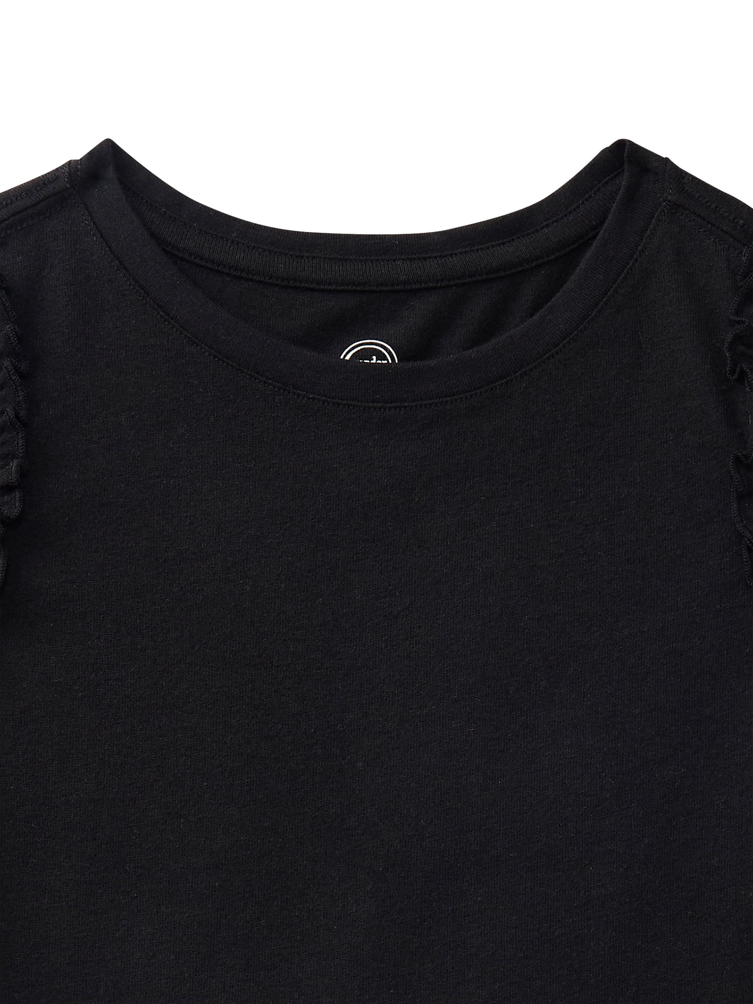 Wonder Nation Toddler Girls Tee with Flutter Sleeves, Sizes 18M-5T