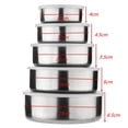 thumbnail image 3 of 5pcs Unpolished Stainless Steel Food Storage Bowls - Home Kitchen Mixing Bowl Set, Food Grade Stainless Steel, Durable for Mixing Storing & Prepping Food, No-Polish Natural Finish Bowls, Silver, 3 of 7