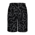 thumbnail image 5 of LIBRCLO Swim Trunks for Men Thin Quick Dry Hawaiian Bathing Suits Swimwear Elastic Waist Swimsuits Summer Beach Board Shorts Black L, 5 of 5