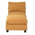 thumbnail image 3 of WestinTrends Hearthside 68.5" Corduroy Upholstered Indoor Chaise Lounge Chair, Mustard, 3 of 16