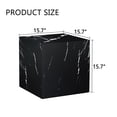 thumbnail image 4 of Gzxs Elegant Black Accent End Table | No Assembly Needed | Faux Marble Square Side Table Small Nightstand for Living Room | 15.75" L x 15.75" W x 15.75" H | Contemporary Home Furniture, 4 of 9