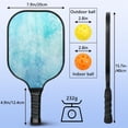 thumbnail image 3 of Pickleball Paddles Set Of 1, Fiberglass Surface, Ice Crystal Print, 1 Paddle, 2 Balls & Bag, 3 of 5