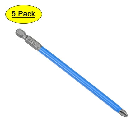

1/4-Inch Hex Shank Magnetic Phillips Screwdriver Bit 127mm Length 6PH2 Insulation S2 Non-Slip Screwdriver Bits 5 pcs