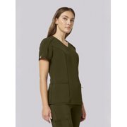 Scrubstar Performance Women’s Shaped Antimicrobial Mesh Panel V-Neck Scrub Top, Sizes XS–3XL