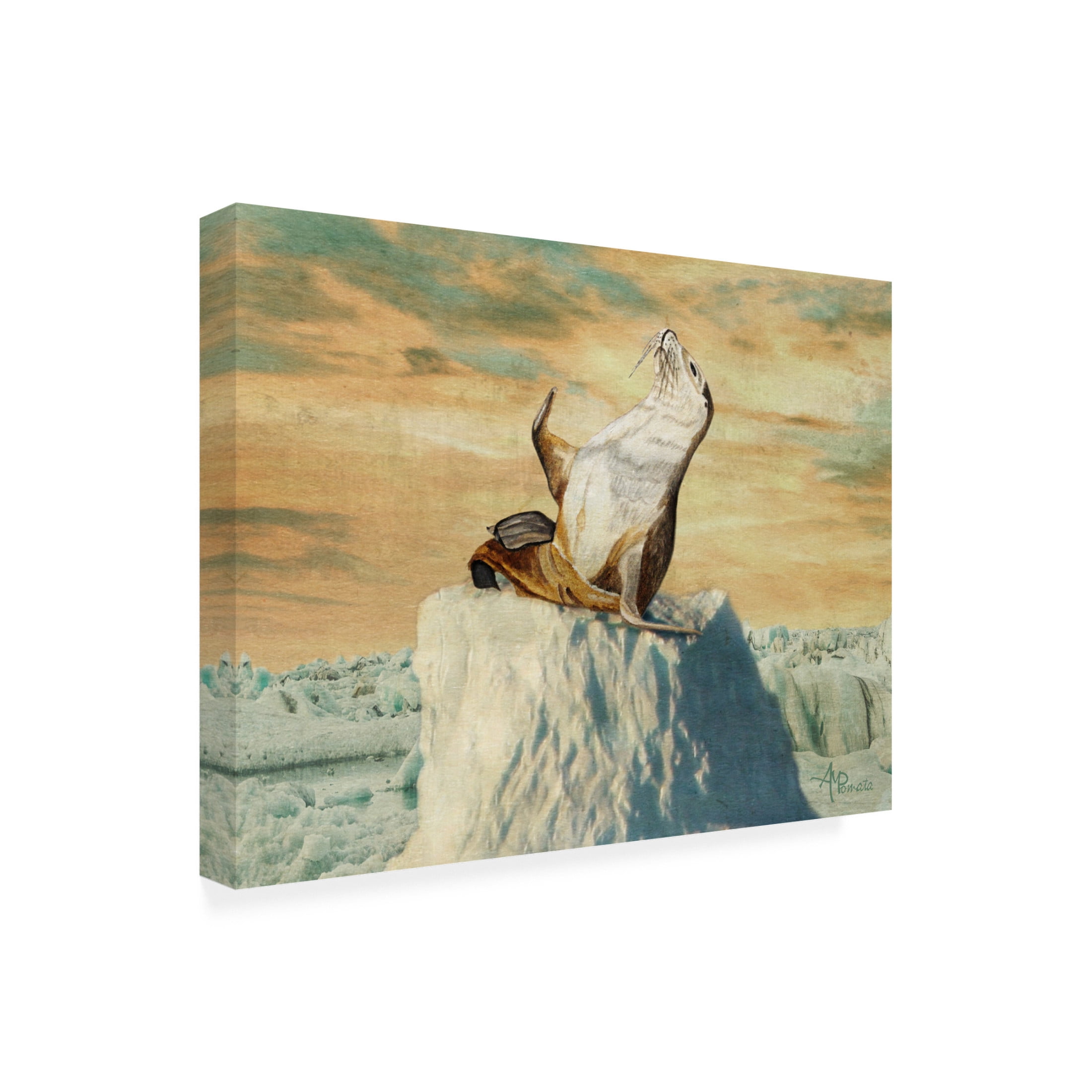 Canvas Wall Art - Angeles M. Pomata 'Greetings From The Arctic' Wall Art for Living Room, Bedroom, or Office Décor by Trademark Fine Art - 24 x 18 Inches