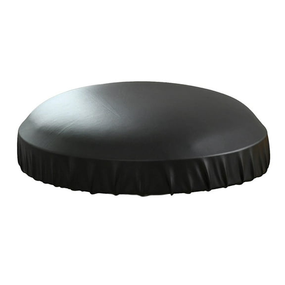 Stool Cover, Waterproof Round PU Leather Stretchy Elastic Seat Cushion Sleeve, Seat Cover, , for Salon, Bar, Home, 14-18inch ,