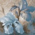 thumbnail image 2 of Loreth, Lanie 15x15 Gold Ornate Wood Framed with Double Matting Museum Art Print Titled - Soft Blue Blooms I, 2 of 4